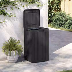 vidaXL Outdoor Garbage Bin Anthracite 15x15x25.6 PP - Additional view 2
