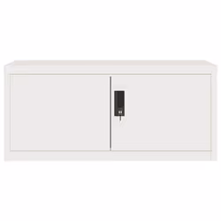 vidaXL Office Cabinet Steel Filing Storage File Cabinet Cupboard Under Desk - white, 90 x 40 x 40 cm - Additional view 2