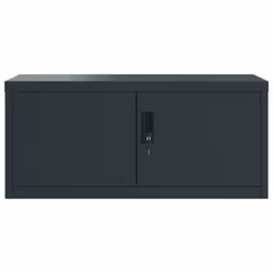 vidaXL Office Cabinet Steel Filing Storage File Cabinet Cupboard Under Desk - anthracite, 90 x 40 x 40 cm - Additional view 2