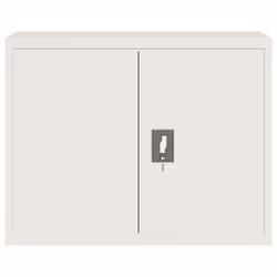 vidaXL Office Cabinet Steel Filing Storage File Cabinet Cupboard Under Desk - white, 90 x 40 x 70 cm - Additional view 2
