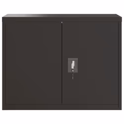 vidaXL Office Cabinet Steel Filing Storage File Cabinet Cupboard Under Desk - black, 90 x 40 x 70 cm - Additional view 2
