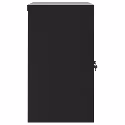 vidaXL Office Cabinet Steel Filing Storage File Cabinet Cupboard Under Desk - black, 90 x 40 x 70 cm - Additional view 4