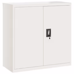 vidaXL Office Cabinet Steel Filing Storage File Cabinet Cupboard Under Desk - white, 90 x 40 x 90 cm - Additional view 5
