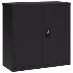 vidaXL Office Cabinet Steel Filing Storage File Cabinet Cupboard Under Desk - black, 90 x 40 x 90 cm - Additional view 3