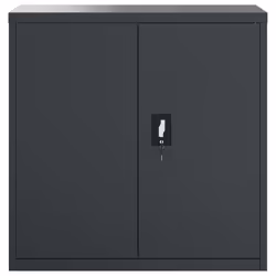 vidaXL Office Cabinet Steel Filing Storage File Cabinet Cupboard Under Desk - anthracite, 90 x 40 x 90 cm - Additional view 4