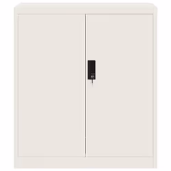 vidaXL File Cabinet Locking Office Storage Cabinet Filing Cabinet White Steel