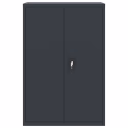 vidaXL Office Cabinet Steel Filing Storage File Cabinet Cupboard Under Desk - anthracite, 90 x 40 x 140 cm - Additional view 2