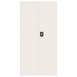vidaXL Office Cabinet Steel Filing Storage File Cabinet Cupboard Under Desk - white, 90 x 40 x 180 cm - Additional view 5