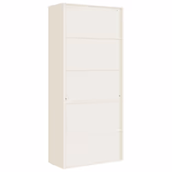 vidaXL Office Cabinet Steel Filing Storage File Cabinet Cupboard Under Desk - white, 90 x 40 x 200 cm - Additional view 8