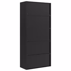 vidaXL Office Cabinet Steel Filing Storage File Cabinet Cupboard Under Desk - black, 90 x 40 x 200 cm - Additional view 2