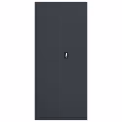 vidaXL Office Cabinet Steel Filing Storage File Cabinet Cupboard Under Desk - anthracite, 90 x 40 x 200 cm