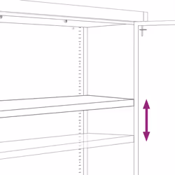 vidaXL Office Cabinet Steel Filing Storage File Cabinet Cupboard Under Desk - anthracite, 90 x 40 x 200 cm - Additional view 7