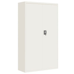 vidaXL File Cabinet Locking Office Storage Cabinet Filing Cabinet White Steel