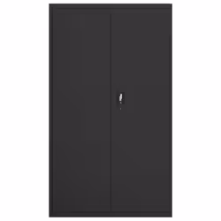vidaXL File Cabinet Locking Office Storage Cabinet Filing Cabinet Black Steel - Additional view 4
