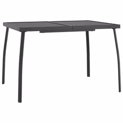 vidaXL Garden Dining Set Outdoor Table and Chair Armchairs Anthracite Steel - 110 cm table length/ 5 piece - Additional view 6