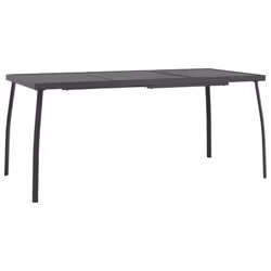 vidaXL Garden Dining Set Outdoor Table and Chair Armchairs Anthracite Steel - 165 cm table length/ 7 piece - Additional view 6