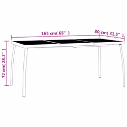 vidaXL Garden Dining Set Outdoor Table and Chair Armchairs Anthracite Steel - 165 cm table length/ 7 piece - Additional view 9