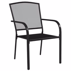 vidaXL Garden Dining Set Outdoor Table and Chair Armchairs Anthracite Steel - 165 cm table length/ 5 piece - Additional view 4