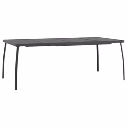 vidaXL Garden Dining Set Outdoor Table and Chair Armchairs Anthracite Steel - 200 cm table length/ 9 piece - Additional view 6