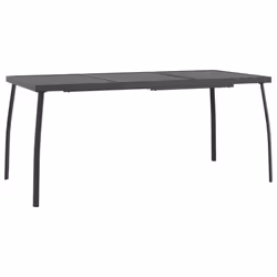 vidaXL Garden Dining Set Outdoor Dining Table and Chairs Anthracite Steel - 165 cm table length/ 7 piece - Additional view 7