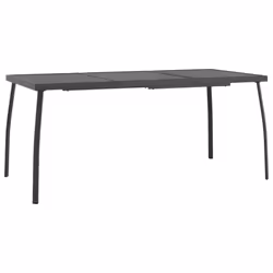 vidaXL Garden Dining Set Outdoor Dining Table and Chairs Anthracite Steel - 165 cm table length/ 5 piece - Additional view 7
