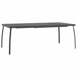 vidaXL Garden Dining Set Outdoor Dining Table and Chairs Anthracite Steel - 200 cm table length/ 7 piece - Additional view 7