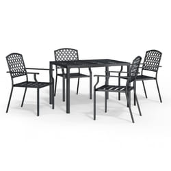 vidaXL Garden Dining Set Outdoor Dining Table and Chairs Solid Wood Acacia - 110 cm table length/ 5 piece