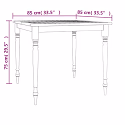 vidaXL Batavia Table Outdoor Table Decor Garden Dining Table Solid Wood Teak