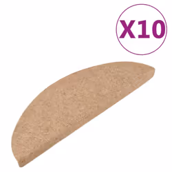 vidaXL Self-adhesive Stair Mats Carpet Stair Treads Stair Step Protector Rug - beige, 56 x 17 cm - Additional view 3