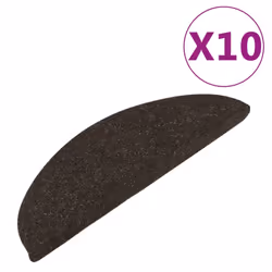 vidaXL Self-adhesive Stair Mats Carpet Stair Treads Stair Step Protector Rug - anthracite, 56 x 17 cm - Additional view 2