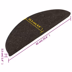 vidaXL Self-adhesive Stair Mats Carpet Stair Treads Stair Step Protector Rug - anthracite, 65 x 22.5 cm - Additional view 5