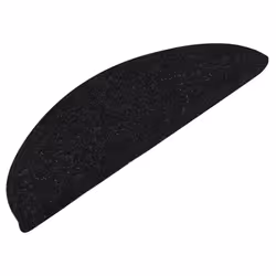 vidaXL Self-adhesive Stair Mats Carpet Stair Treads Stair Step Protector Rug - black, 65 x 22.5 cm - Additional view 2