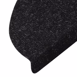 vidaXL Self-adhesive Stair Mats Carpet Stair Treads Stair Step Protector Rug - black, 65 x 22.5 cm - Additional view 6