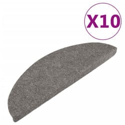 vidaXL Self-adhesive Stair Mats Carpet Stair Treads Stair Step Protector Rug - grey, 56 x 17 cm