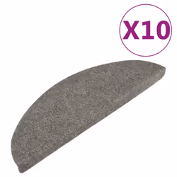 vidaXL Self-adhesive Stair Mats Carpet Stair Treads Stair Step Protector Rug - grey, 65 x 22.5 cm - Additional view 2