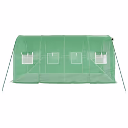 vidaXL Greenhouse Plant House with Steel Frame Polytunnel Greenhouse Green - Additional view 3
