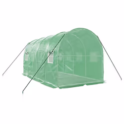 vidaXL Greenhouse Plant House with Steel Frame Polytunnel Greenhouse Green - Additional view 4