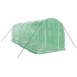 vidaXL Greenhouse Walk in Greenhouse with Steel Frame Patio Outdoor Grow House - green, 6 x 2 x 2 m - Additional view 2