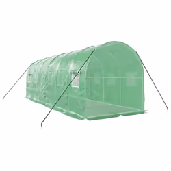 vidaXL Greenhouse Walk in Greenhouse with Steel Frame Patio Outdoor Grow House - green, 6 x 2 x 2 m - Additional view 5