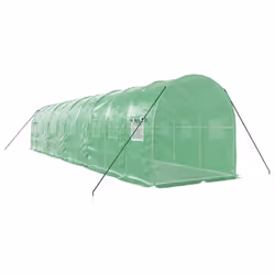 vidaXL Greenhouse Walk in Greenhouse with Steel Frame Patio Outdoor Grow House - green, 10 x 2 x 2 m - Additional view 5