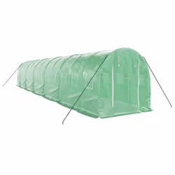 vidaXL Greenhouse Walk in Greenhouse with Steel Frame Patio Outdoor Grow House - green, 12 x 2 x 2 m - Additional view 2