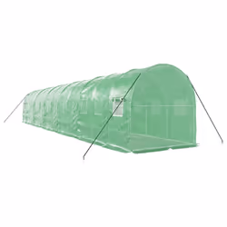 vidaXL Greenhouse Walk in Greenhouse with Steel Frame Patio Outdoor Grow House - green, 12 x 2 x 2 m - Additional view 5