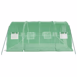 vidaXL Greenhouse Plant House with Steel Frame Polytunnel Greenhouse Green - Additional view 4