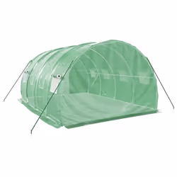 vidaXL Greenhouse Plant House with Steel Frame Polytunnel Greenhouse Green - Additional view 5