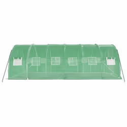vidaXL Greenhouse Plant House with Steel Frame Polytunnel Greenhouse Green - green - Additional view 4