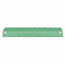 vidaXL Greenhouse Plant House with Steel Frame Polytunnel Greenhouse White - green, 12 x 3 x 2 m - Additional view 4