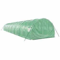vidaXL Greenhouse Plant House with Steel Frame Polytunnel Greenhouse White - green, 16 x 3 x 2 m - Additional view 5