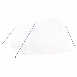 vidaXL Greenhouse Plant House with Steel Frame Polytunnel Greenhouse White - white, 4 x 3 x 2 m