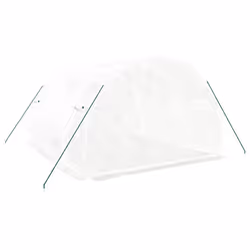 vidaXL Greenhouse Plant House with Steel Frame Polytunnel Greenhouse White - white, 4 x 3 x 2 m - Additional view 5