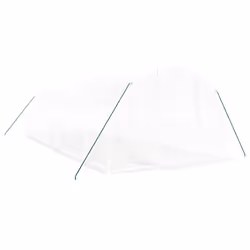 vidaXL Greenhouse Plant House with Steel Frame Polytunnel Greenhouse White - white, 8 x 3 x 2 m